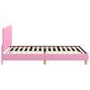 vidaXL Struttura letto bambini con testata Rosa 90 x 190 cm Tessuto