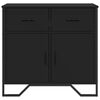 vidaXL Credenza Nera 79,5x35,5x74,5 cm in Legno Multistrato