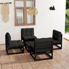 vidaXL Set Divani da Giardino 5 pz con Cuscini Legno Massello di Pino