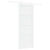 vidaXL Porta scorrevole 83 x 211 cm Legno ingegnerizzato Bianco