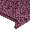 vidaXL Tappetini per scale 30 pz 65x21x4 cm Viola scuro con bordo rettangolare