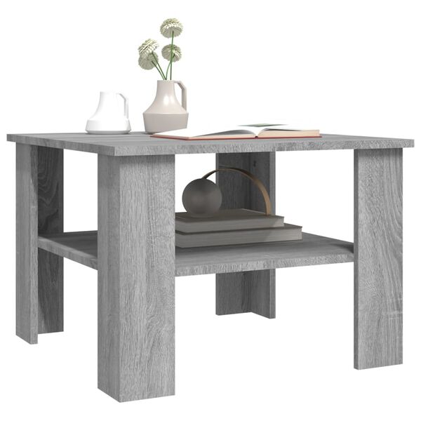 vidaXL Tavolino da Salotto Grigio Sonoma 60x60x42 cm Legno Multistrato