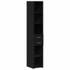 vidaXL Libreria con cassetto Rovere Nero 30 x 42.4 x 185.2 cm