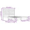vidaXL Giroletto Bianco in Legno Massello 120x190 cm Small Double