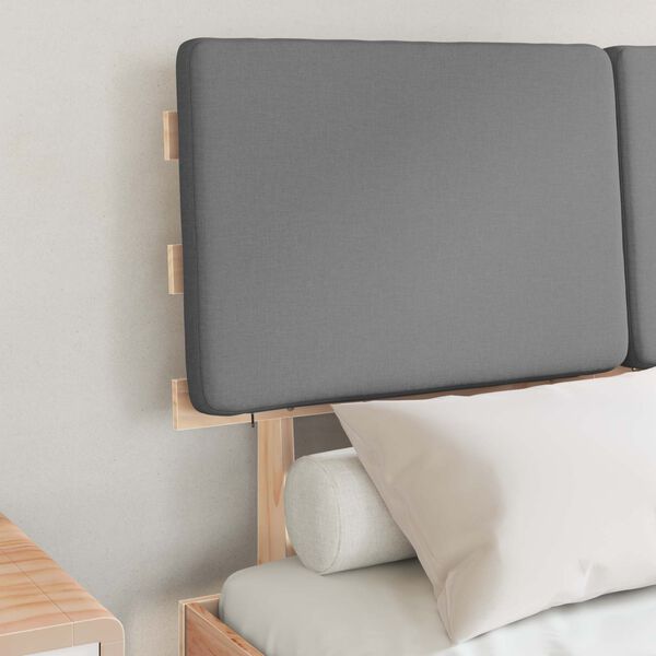 vidaXL Letto con Testiera Rivestita Grigio chiaro 120 x 200 cm