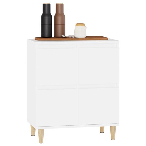 vidaXL Credenza Bianca 60x35x70 cm in Legno Multistrato