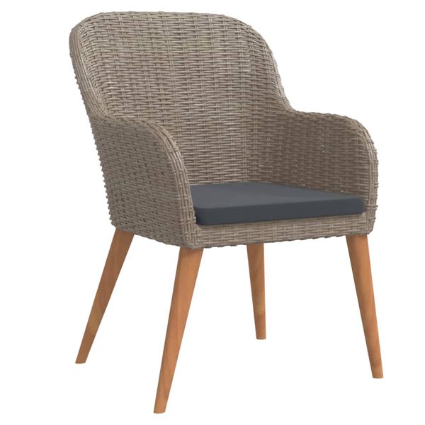 vidaXL Set da Pranzo da Giardino 9 pz con Cuscini Marrone