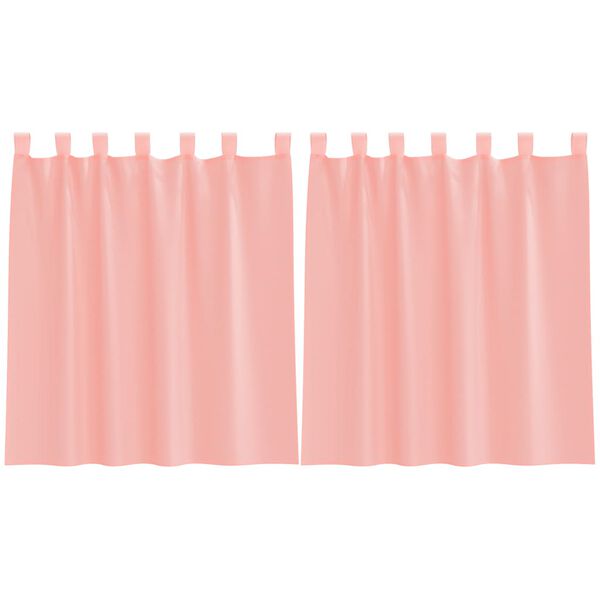 vidaXL Tende in Voile con Passanti 2 pz Rosa 140x140 cm