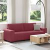 vidaXL Divano a 3 Posti Rosso Vino 220x77x82 cm in Tessuto