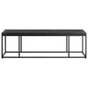 vidaXL Tavolino Piano Intagliato Nero 110x60x34cm Legno Massello Mango