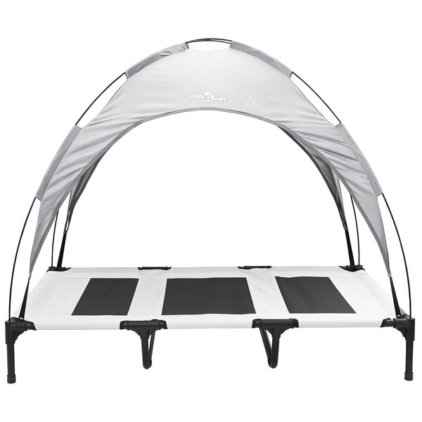 vidaXL Letto per Cani Grigio Argento 122 x 93 x 106,5 cm Acciaio