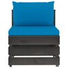 vidaXL Set Salotto da Giardino 6pz con Cuscini Legno Impregnato Grigio