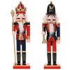 vidaXL Schiaccianoci di Natale TURKU 2 pz Rosso e Nero 30 cm