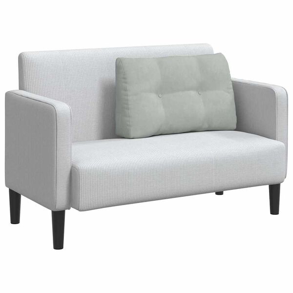 vidaXL Cuscino per Schiena Grigio chiaro 80 x 24 x 50 cm Velluto