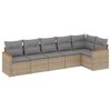 vidaXL Set Divano da Giardino 6 pz con Cuscini Beige in Polyrattan