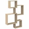 vidaXL Mensole Cubo da Parete A parete Marrone 64 x 13,5 x 91,5 cm