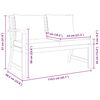 vidaXL Panca da Giardino 114,5 cm con Cuscino Crema in Legno di Acacia