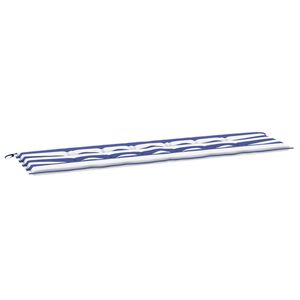 vidaXL Cuscino per Panchina Tessuto Oxford Striscia Blu