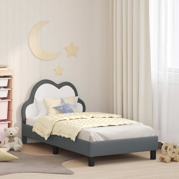 vidaXL Struttura letto bambini con testata Grigio chiaro 80 x 160 cm