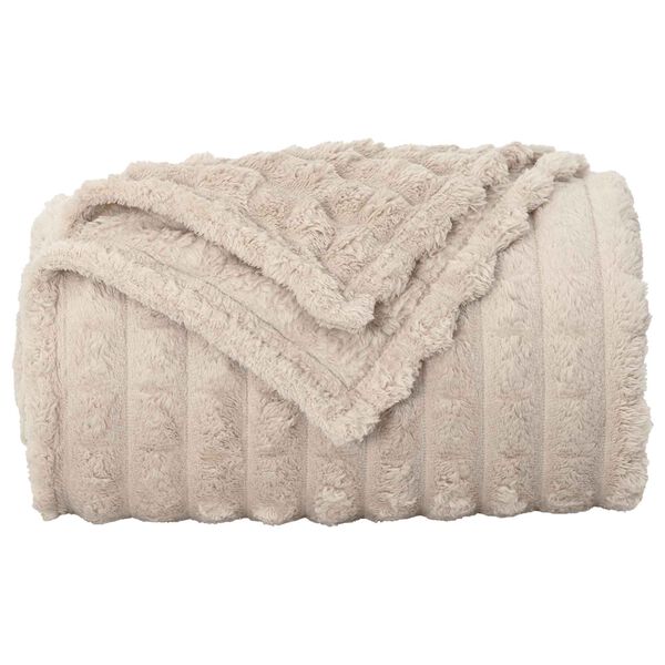 vidaXL Coperta Beige 240 x 220 cm Panno