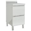 vidaXL Mobiletto da cucina commerciale con 2 cassetti 50x60x96 cm