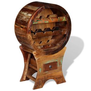 vidaXL Portavini da 10 Bottiglie in Legno Massello di Recupero