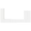 vidaXL Set di Mobiletto da TV a Parete Montaggio a parete 6 pcs Bianco