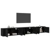 vidaXL Set Mobile TV da Parete 3 pcs Rovere Nero 100 x 34,5 x 40 cm