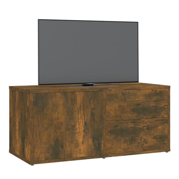 vidaXL Mobile Porta TV Rovere Fumo 80x34x36 cm in Legno Multistrato