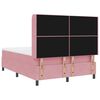 vidaXL Letto a molle con testiera Rosa 140 x 200 cm Velluto