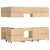 vidaXL Armadietto con cassetto con porta 10 pcs Miele Pino massello