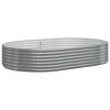 vidaXL Letto Giardino Acciaio Zincato 214x140x36cm Grigio
