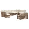 vidaXL Set Divano da Giardino 12 pcs Beige polyrattan