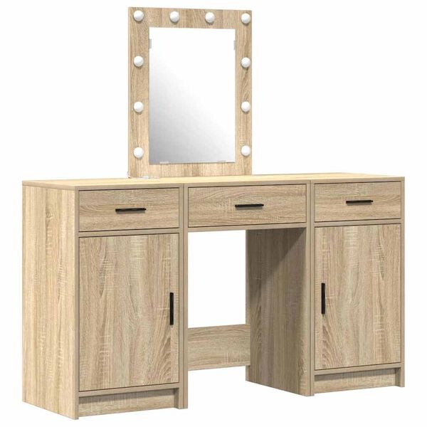 vidaXL Tavolo da Trucco Marrone 50 x 41 x 135 cm Legno multistrato