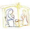 vidaXL Nativit&agrave; Decorazione di Natale 240 LED 116x41x87 cm