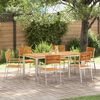 vidaXL Sedia da Giardino 6 pcs Olio Naturale Legno di Acacia Massello