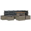 vidaXL Set Divano da Giardino 7 pz Grigio polyrattan