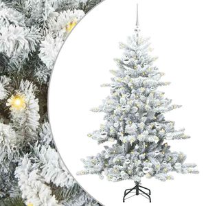 vidaXL Albero di Natale Artificiale con Rami Pieghevoli Bianco 150 cm