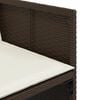 vidaXL Set da Pranzo da Giardino 9pz con Cuscini Marrone in Polyrattan