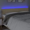 vidaXL Testiera a LED Crema 200x5x78/88 cm in Tessuto