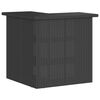 vidaXL Set Bar da Giardino 3 pz con Cuscini in Polyrattan Nero