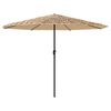 vidaXL Ombrellone Giardino con Palo in Acciaio Marrone 388x388x248 cm