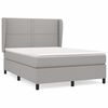 vidaXL Giroletto a Molle con Materasso Grigio Chiaro 140x190cm Tessuto