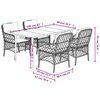vidaXL Set Pranzo da Giardino 5 pz con Cuscini Beige Misto Polyrattan