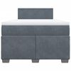 vidaXL Giroletto a Molle con Materasso Grigio Scuro 120x190 cm Velluto