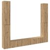 vidaXL Mobili TV a Parete 6 pz Rovere Artigianale Legno Multistrato