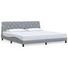 vidaXL Giroletto senza Materasso Grigio Chiaro 200x200 cm Tessuto
