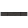 vidaXL Set di Recinzione 4 pz 699 x 105 cm WPC e Alluminio Nero