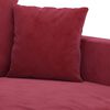 vidaXL Divano a 3 Posti Rosso Vino 210 cm in Velluto