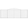 vidaXL Cesti Gabbioni ad Arco 7 pz 400x30x120/140 cm Ferro Zincato